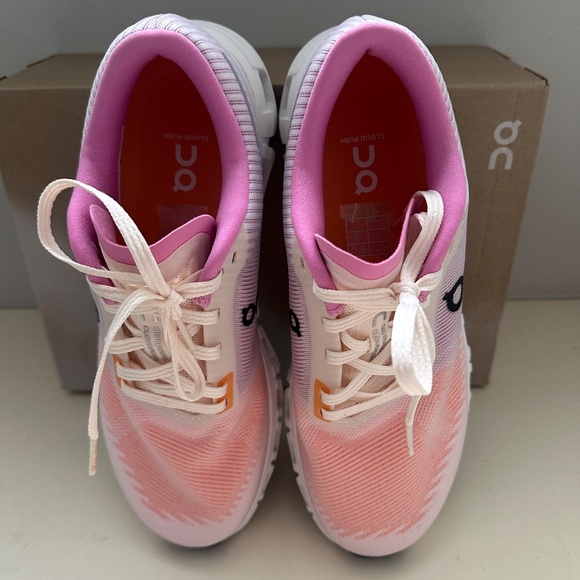 NIB On Cloud 6 Push Women's 7.5 - Tangerine / Raspberry pink and orange - Picture 5 of 10